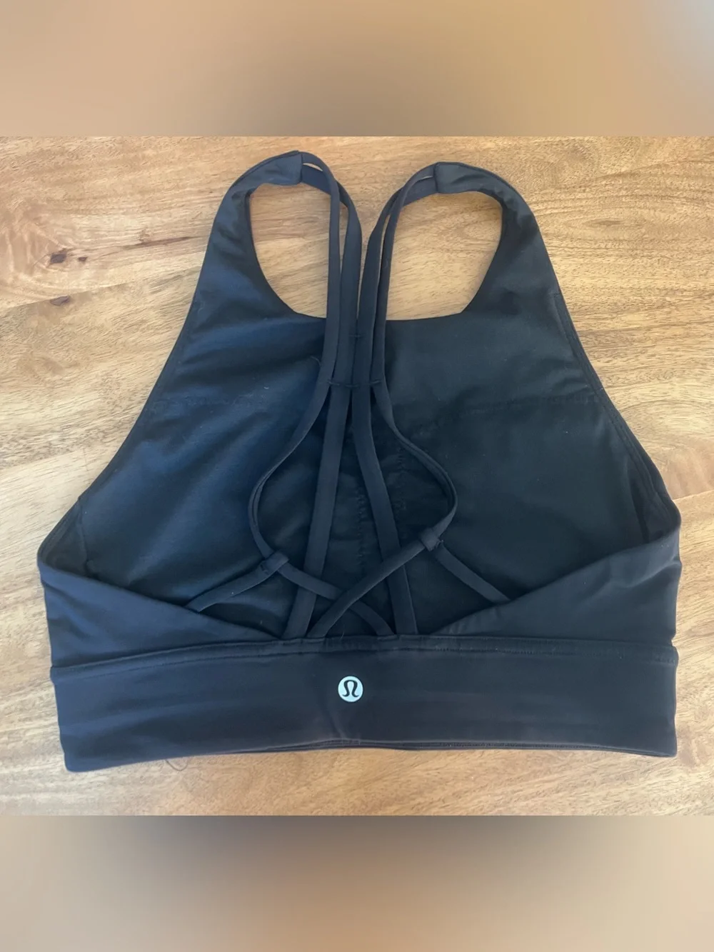 Lululemon Black Strappy Longline Sports Bra
